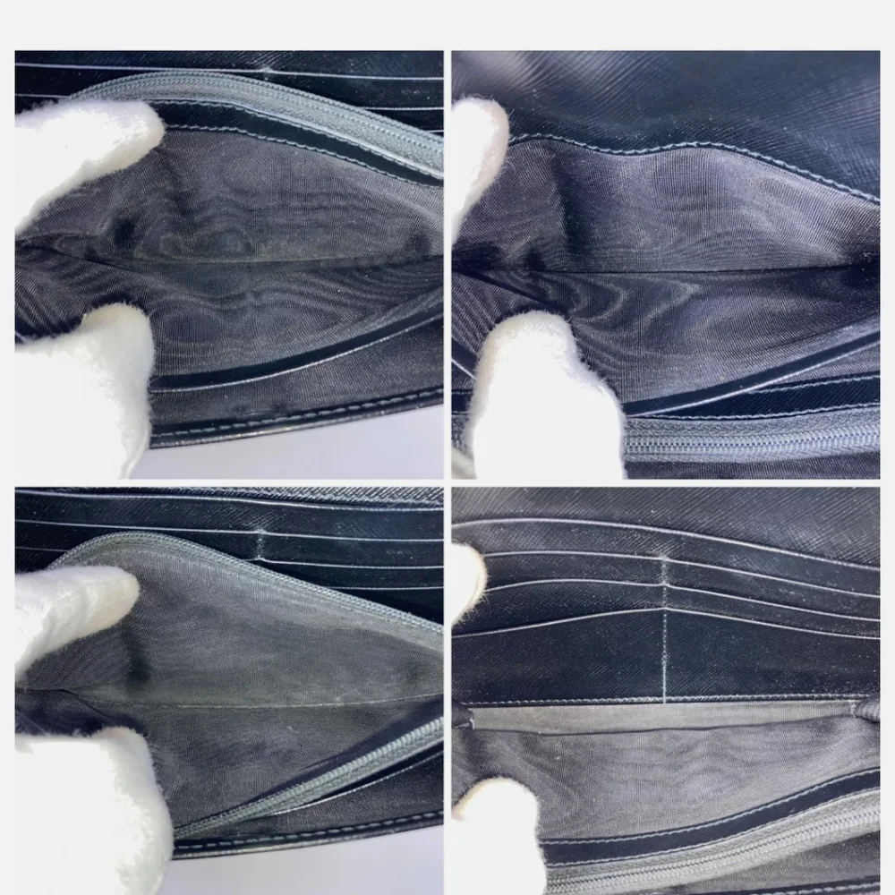 🖤 Authenric Salvatore Ferragamo Black Leather Long Wallet IR22A994 EUC 🖤 - Picture 11 of 16